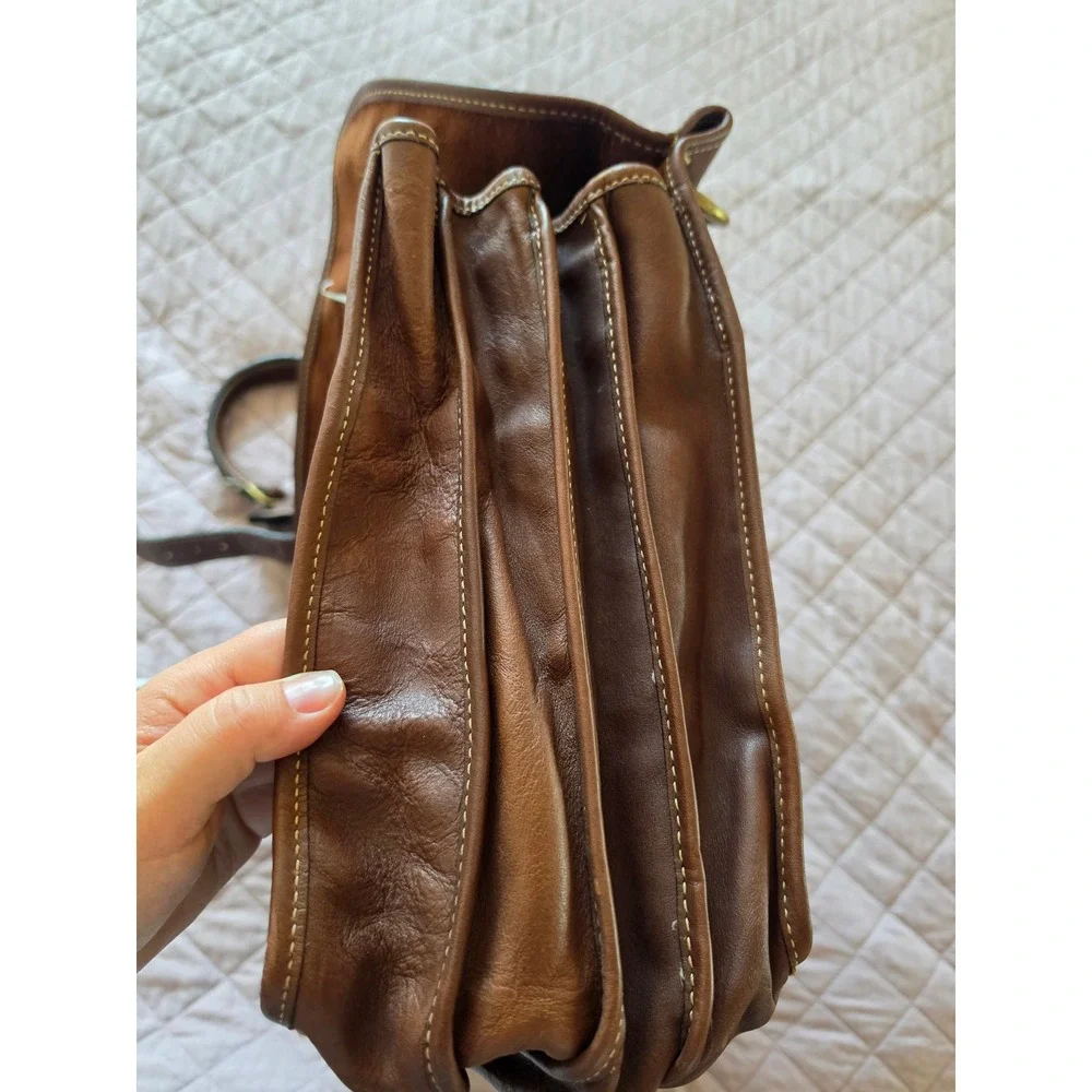 Willis & Geiger VTG Heritage Preppy Officecore Brown Leather Pockets Briefcase